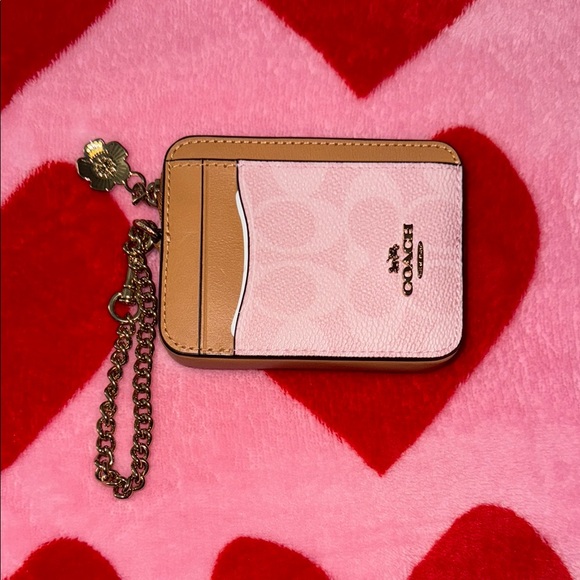 🌸Coach Powder Pink Zip Card Case Wallet - Picture 4 of 6